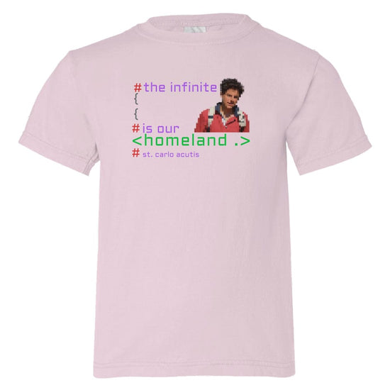 Apliiq tshirts light pink / 2 St. Carlo Acutis - Infinte - Organic Cotton Kid's Tee