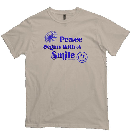 Apliiq tshirts natural / s Peace Begins With a Smile - Mother Teresa Organic Cotton Tee