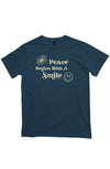 Apliiq tshirts Pacific / s Peace Begins With a Smile - Mother Teresa Organic Cotton Tee