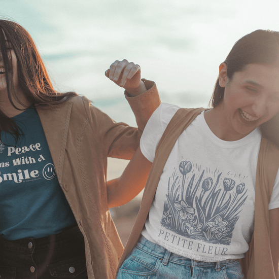 Apliiq tshirts Peace Begins With a Smile - Mother Teresa Organic Cotton Tee