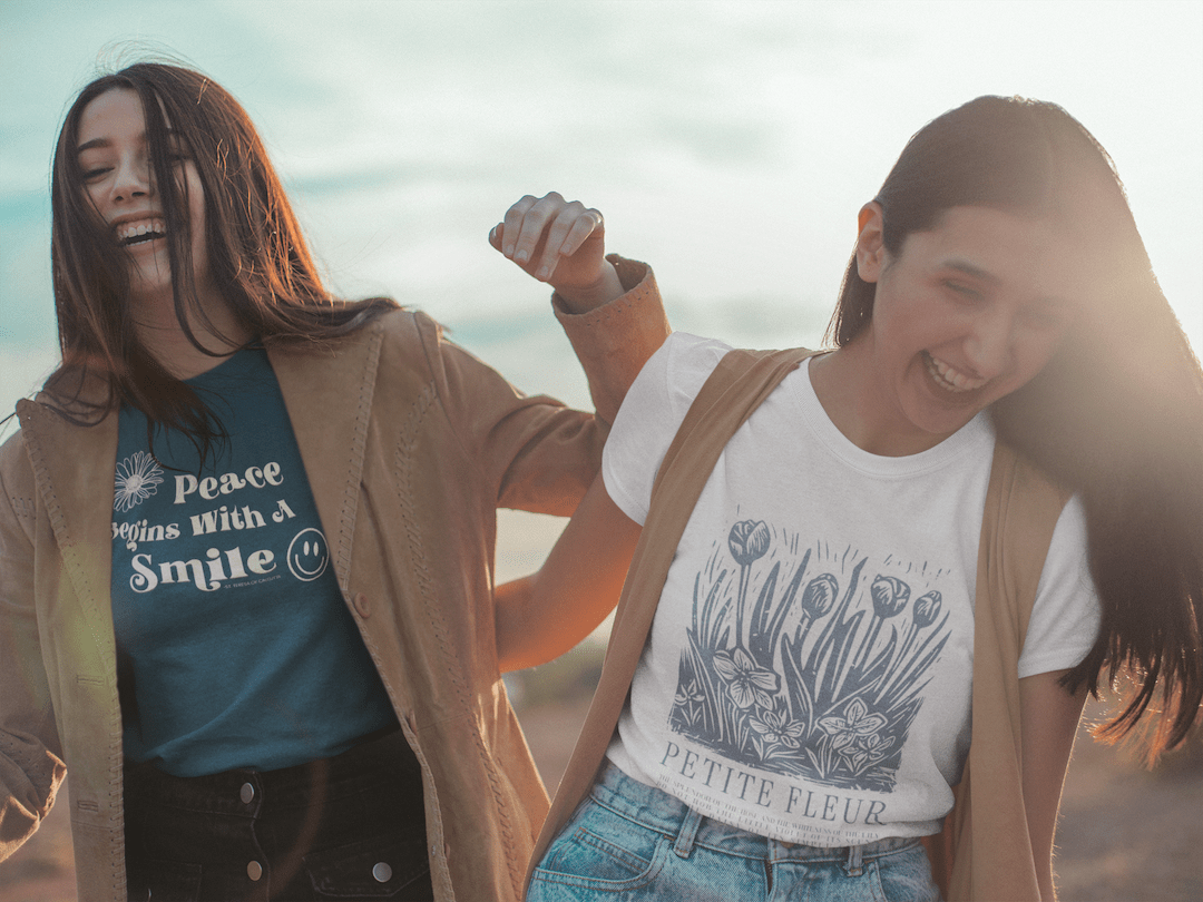 Apliiq tshirts Peace Begins With a Smile - Mother Teresa Organic Cotton Tee