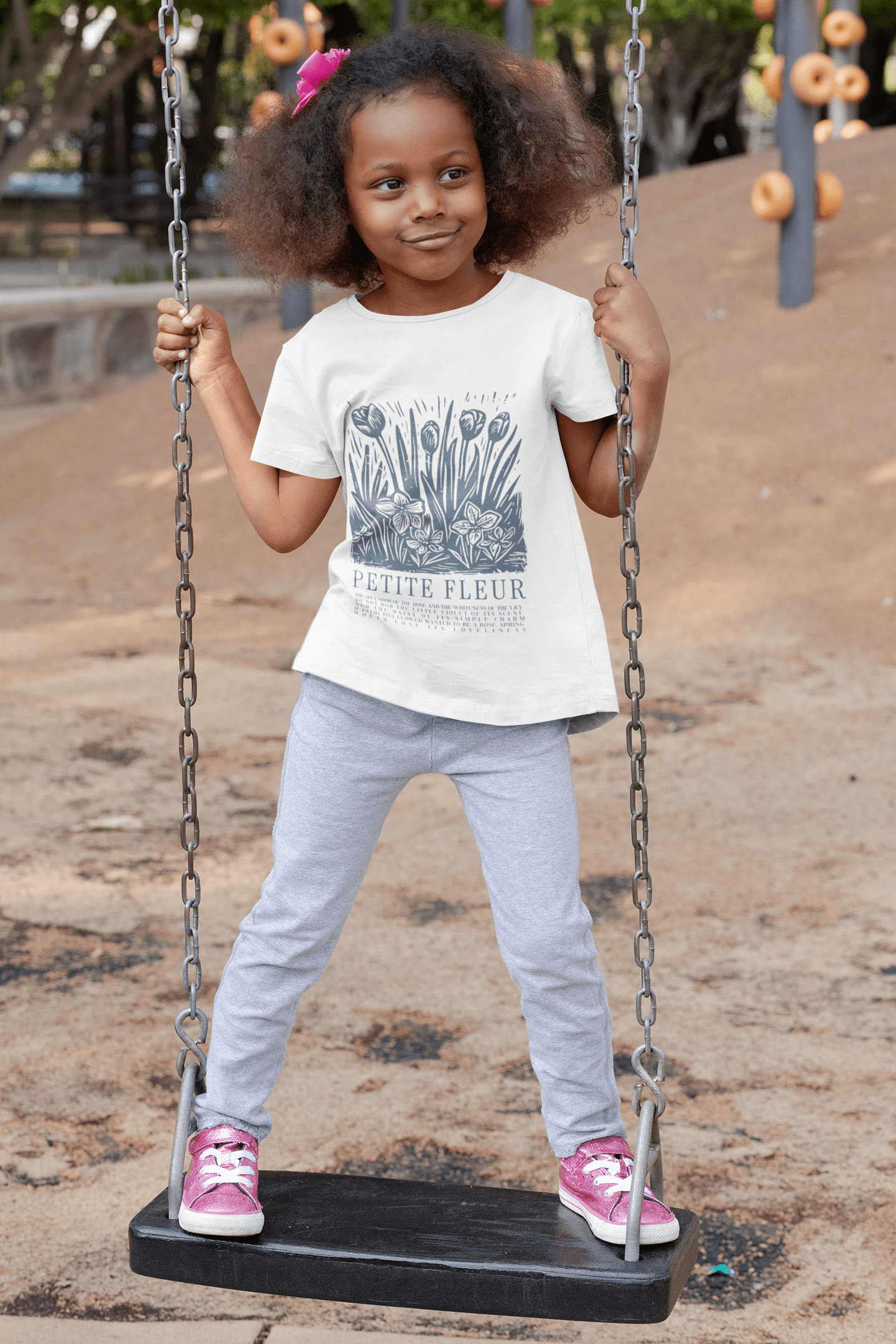 Apliiq tshirts Petite Fleur Organic Cotton Girl's Tee