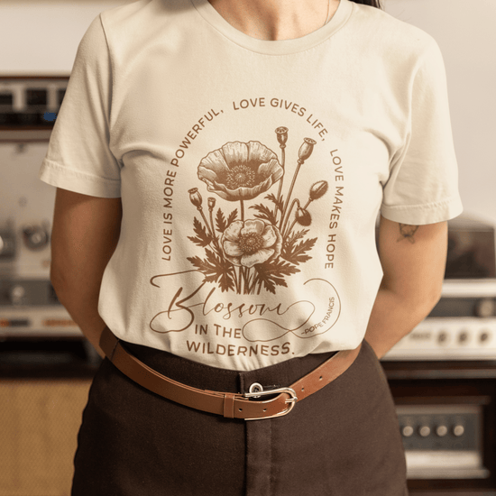 Apliiq tshirts Pope Francis Love Blossoms Unisex Premium Ring Spun Cotton Tee