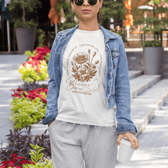 Apliiq tshirts Pope Francis Love Blossoms Unisex Premium Ring Spun Cotton Tee