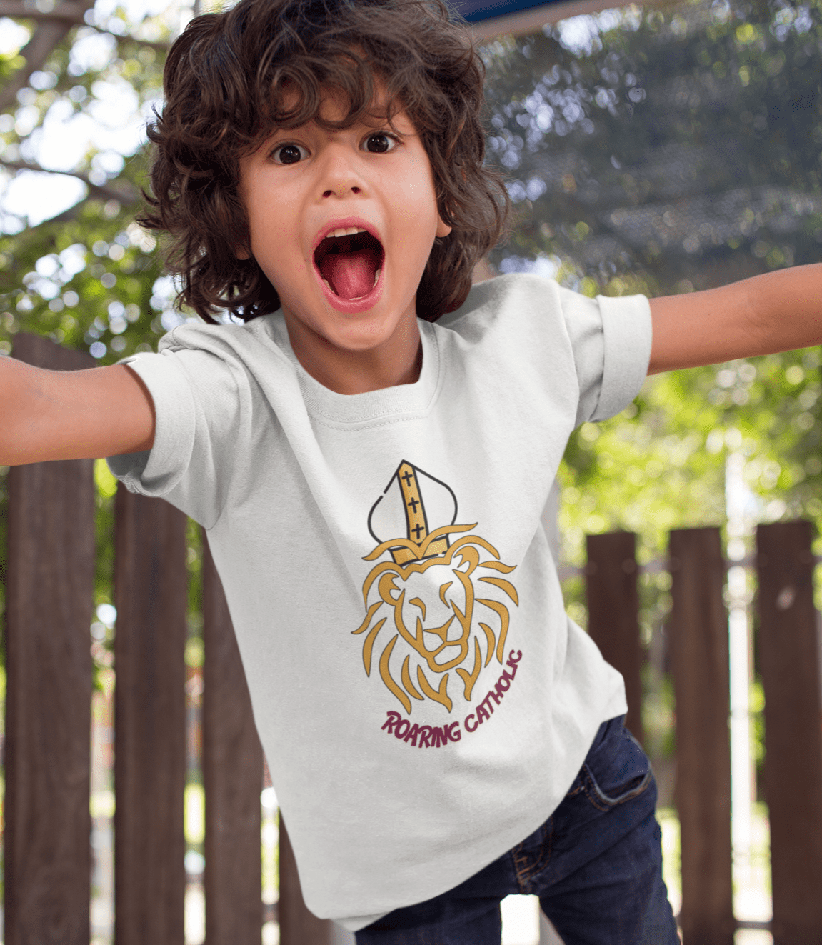 Apliiq tshirts Roaring Catholic Organic Cotton Kid's Tee