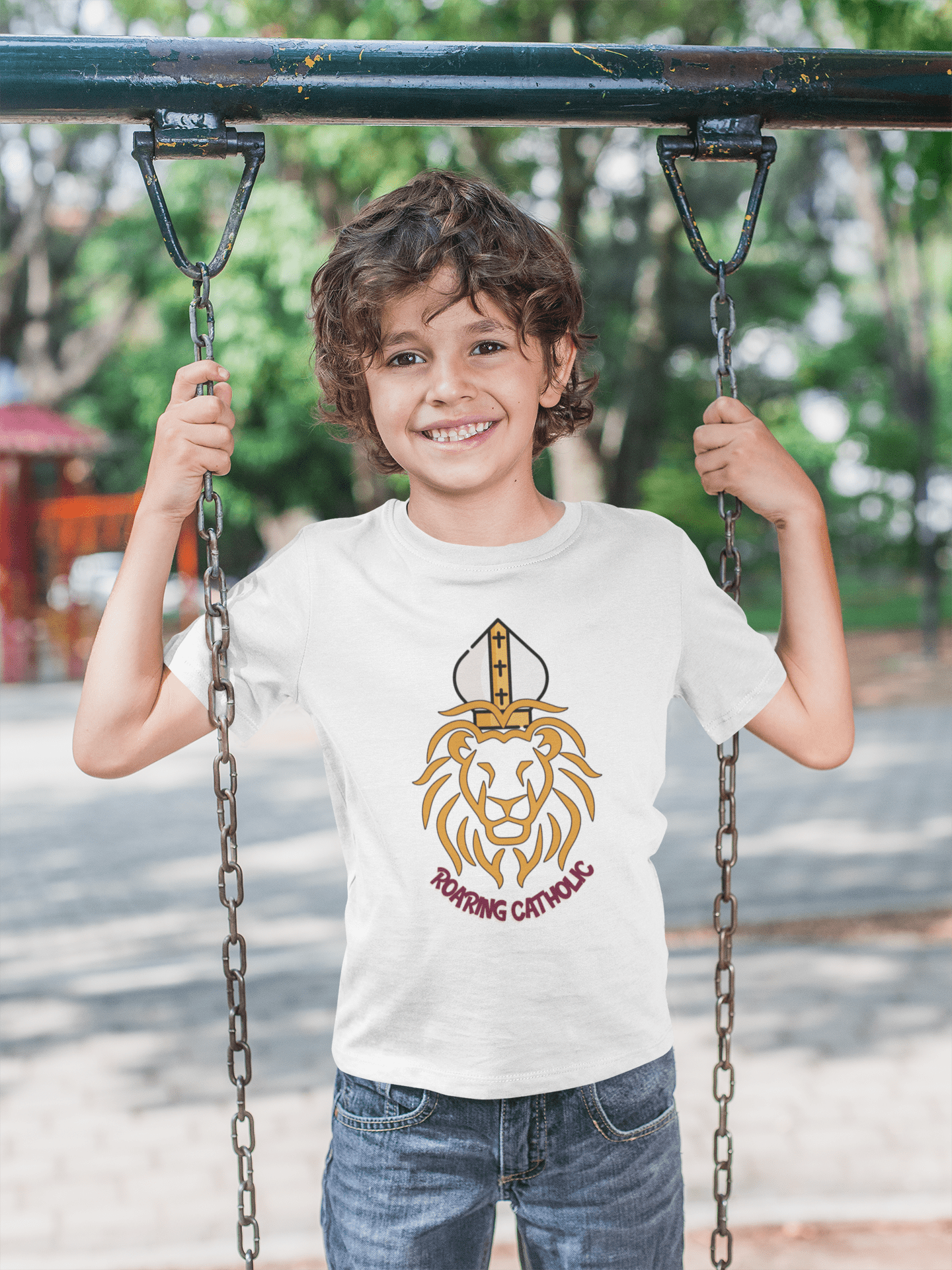 Apliiq tshirts Roaring Catholic Organic Cotton Kid's Tee