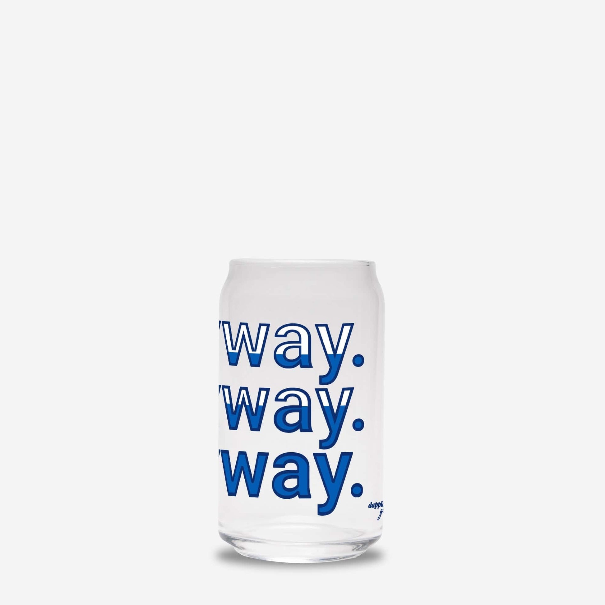 Dappled Designs Drinkware Anyway 16oz Soda Can Glass