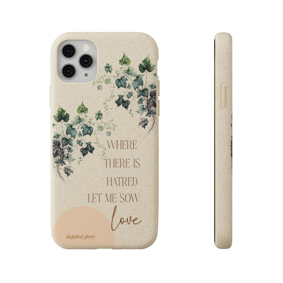 Printify Phone Case iPhone 11 Pro Max with gift packaging Sow Love- St. Francis Eco-Friendly Biodegradable Phone Case