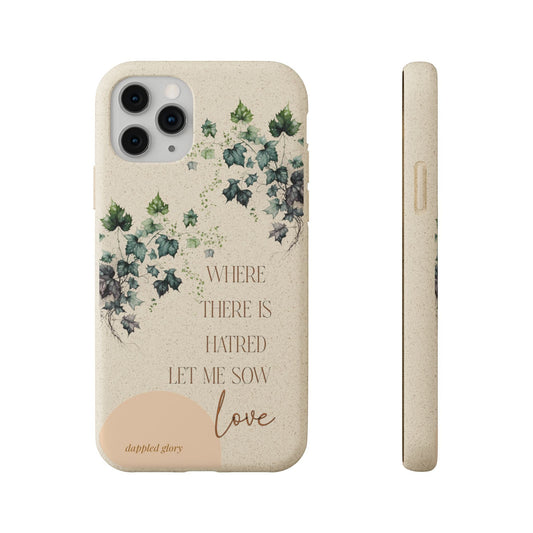 Printify Phone Case iPhone 11 Pro Sow Love- St. Francis Eco-Friendly Biodegradable Phone Case