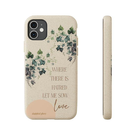 Printify Phone Case iPhone 11 Sow Love- St. Francis Eco-Friendly Biodegradable Phone Case