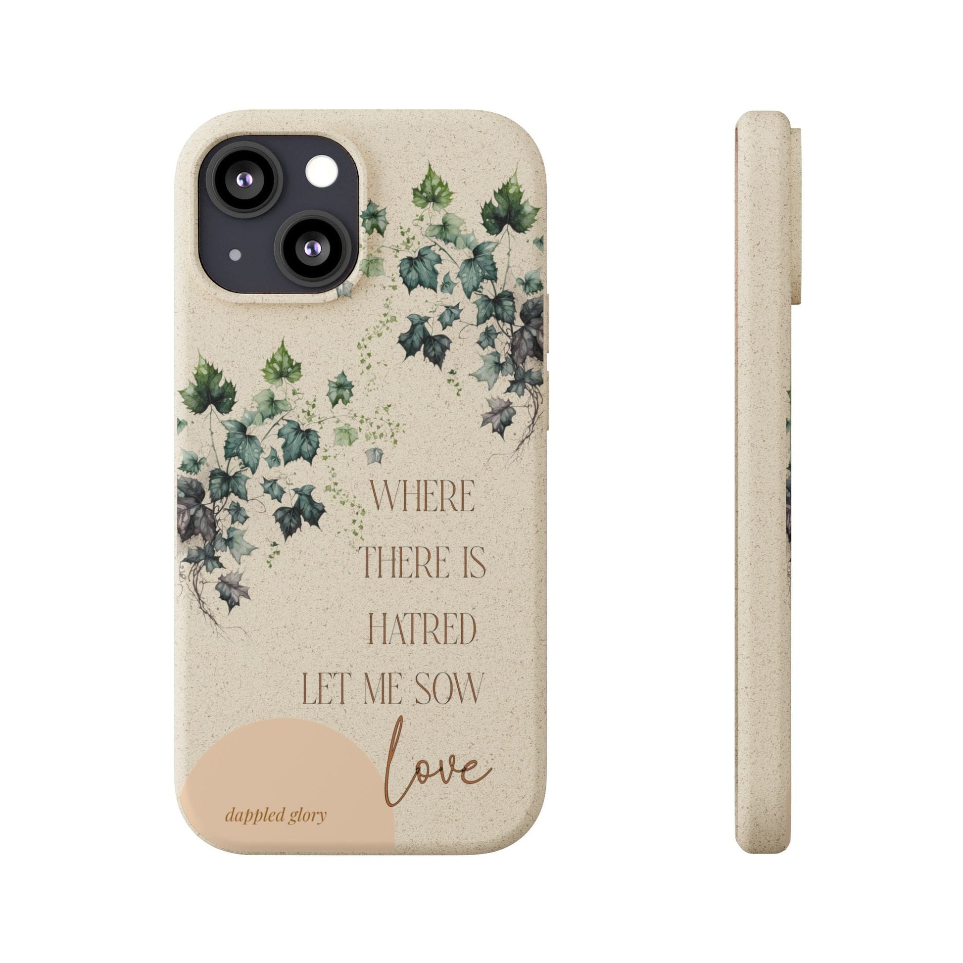 Printify Phone Case iPhone 13 Mini Sow Love- St. Francis Eco-Friendly Biodegradable Phone Case