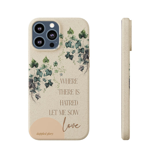 Printify Phone Case iPhone 13 Pro Max with gift packaging Sow Love- St. Francis Eco-Friendly Biodegradable Phone Case