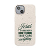 Printify Phone Case iPhone 14 Jesus Surrender Prayer - Biodegradable Phone Case