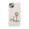 Printify Phone Case iPhone 14 Plus Fiat Mihi Eco-Friendly Biodegradable Phone Case with Floral Design