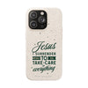 Printify Phone Case iPhone 14 Pro Jesus Surrender Prayer - Biodegradable Phone Case
