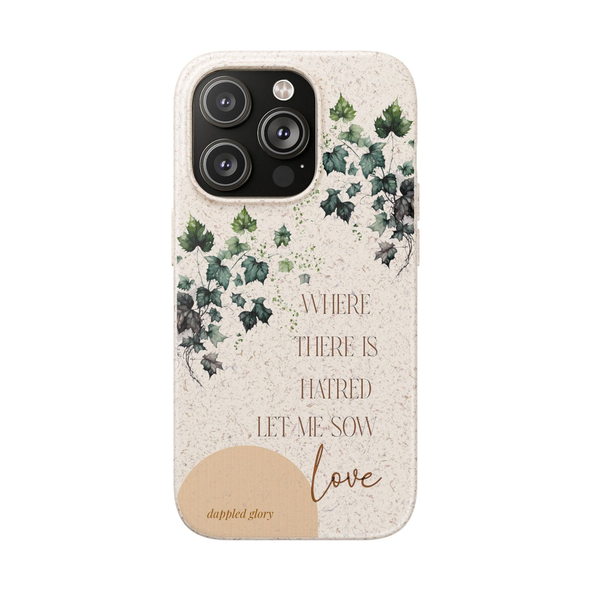 Printify Phone Case iPhone 14 Pro Sow Love- St. Francis Eco-Friendly Biodegradable Phone Case