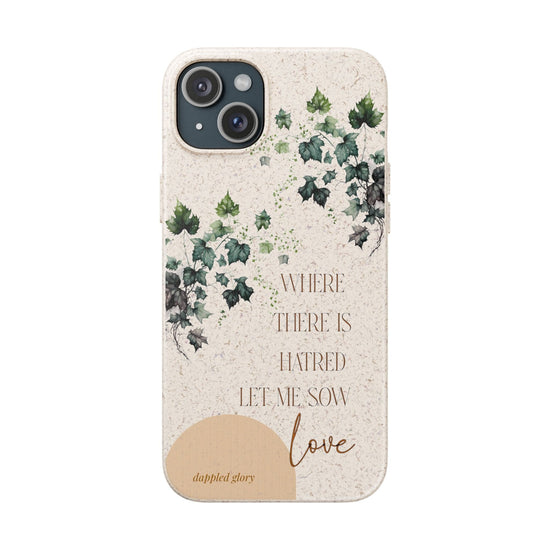 Printify Phone Case iPhone 15 Plus Sow Love- St. Francis Eco-Friendly Biodegradable Phone Case