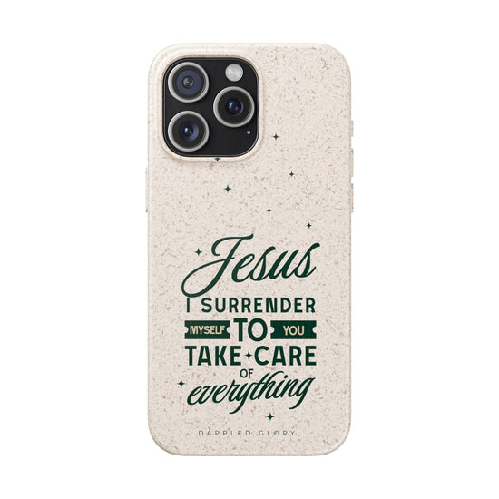 Printify Phone Case iPhone 15 Pro Max Jesus Surrender Prayer - Biodegradable Phone Case