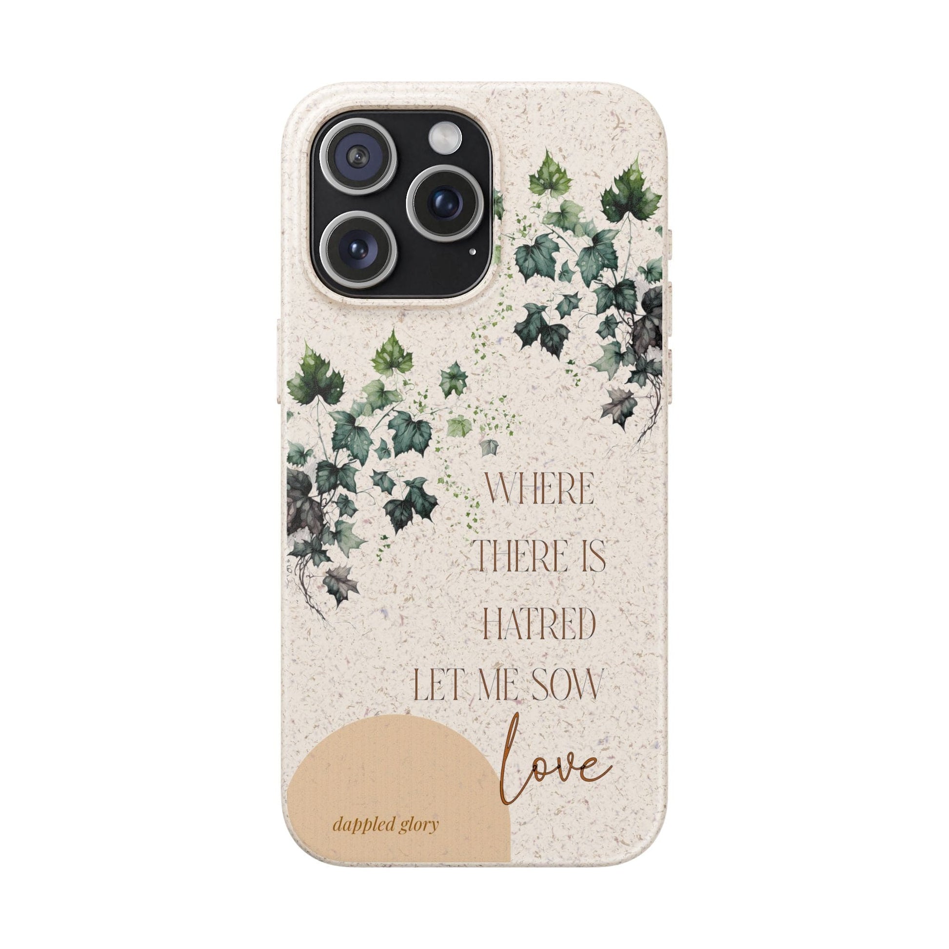 Printify Phone Case iPhone 15 Pro Max Sow Love- St. Francis Eco-Friendly Biodegradable Phone Case