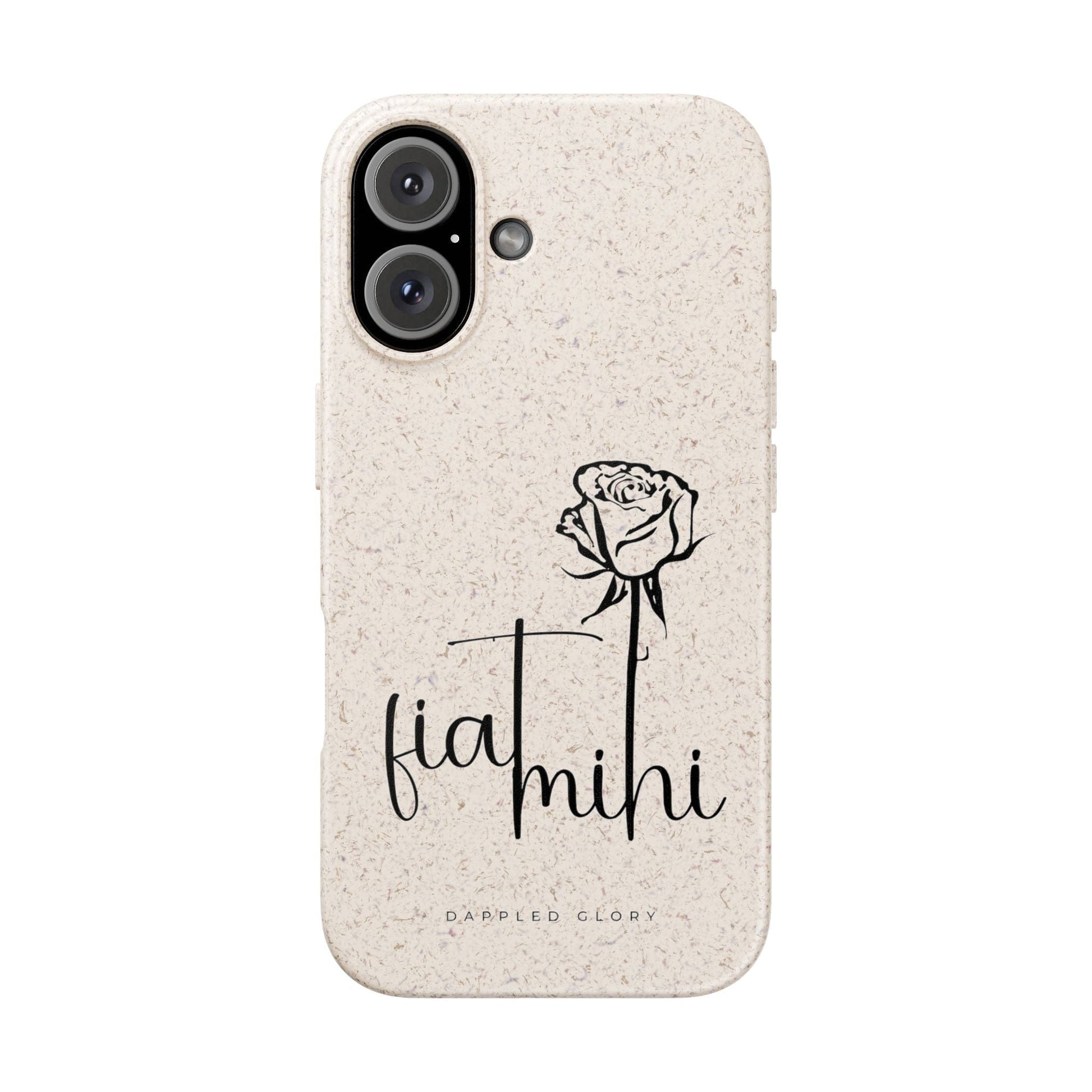 Printify Phone Case iPhone 16 Fiat Mihi Eco-Friendly Biodegradable Phone Case with Floral Design