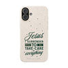 Printify Phone Case iPhone 16 Plus Jesus Surrender Prayer - Biodegradable Phone Case