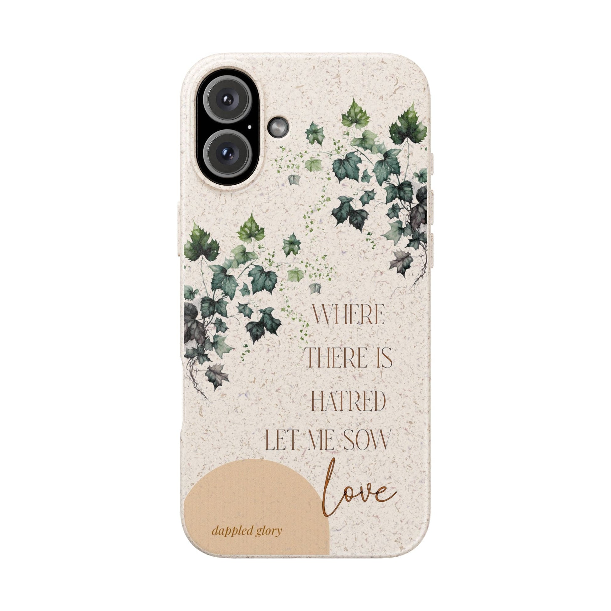 Printify Phone Case iPhone 16 Plus Sow Love- St. Francis Eco-Friendly Biodegradable Phone Case