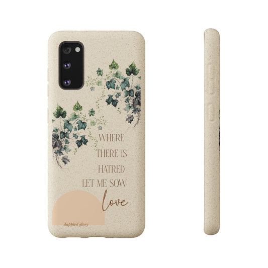 Printify Phone Case Samsung Galaxy S20 Sow Love- St. Francis Eco-Friendly Biodegradable Phone Case