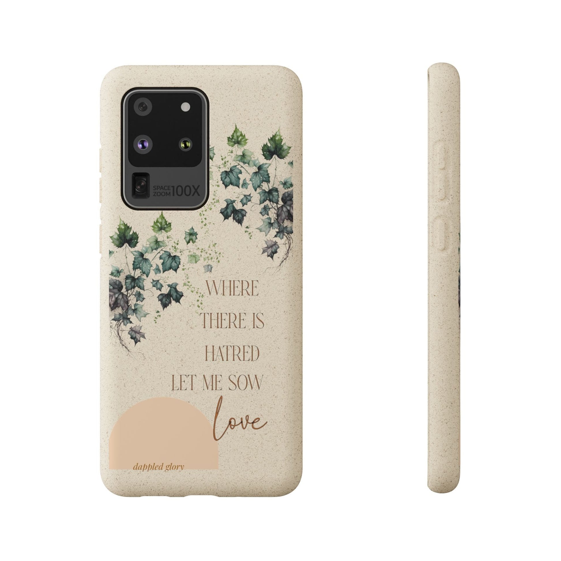 Printify Phone Case Samsung Galaxy S20 Ultra Sow Love- St. Francis Eco-Friendly Biodegradable Phone Case