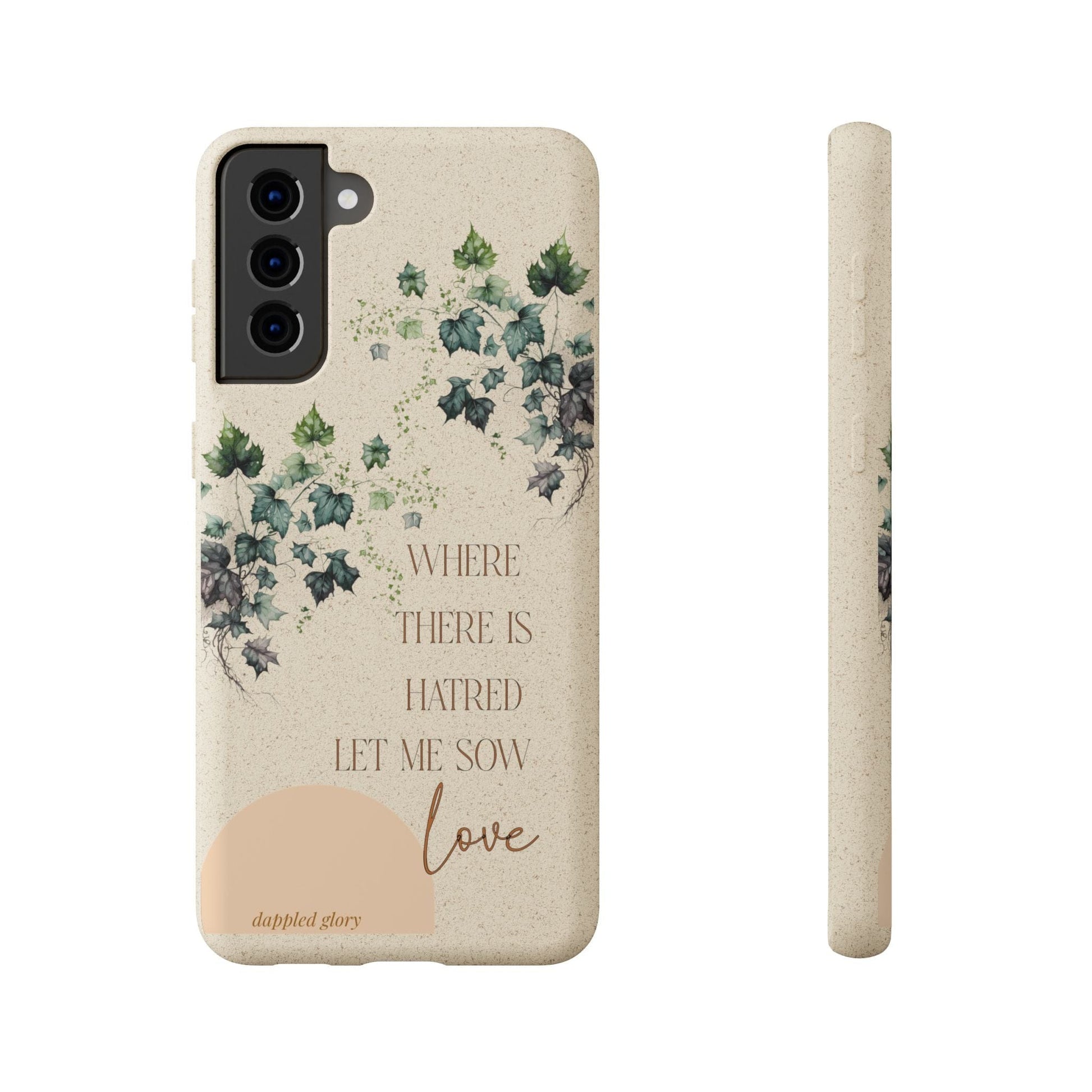 Printify Phone Case Samsung Galaxy S21 Plus Sow Love- St. Francis Eco-Friendly Biodegradable Phone Case