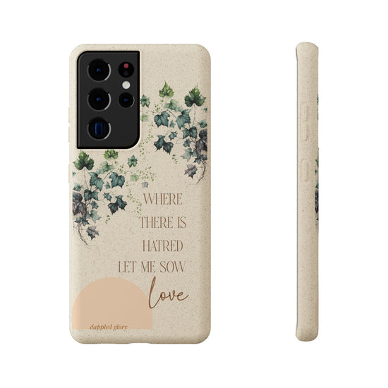 Printify Phone Case Samsung Galaxy S21 Ultra Sow Love- St. Francis Eco-Friendly Biodegradable Phone Case