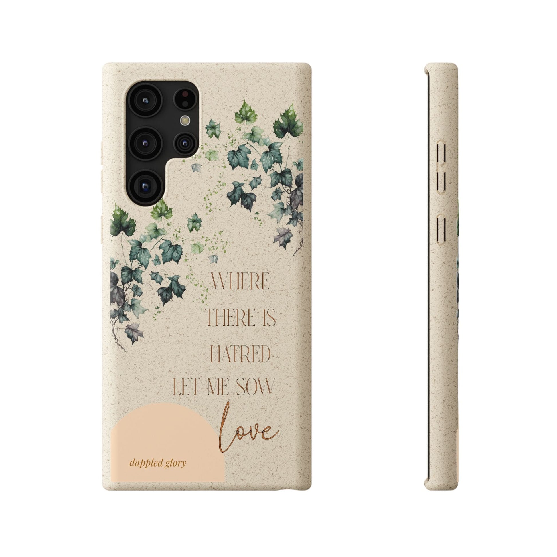 Printify Phone Case Samsung Galaxy S22 Ultra Sow Love- St. Francis Eco-Friendly Biodegradable Phone Case