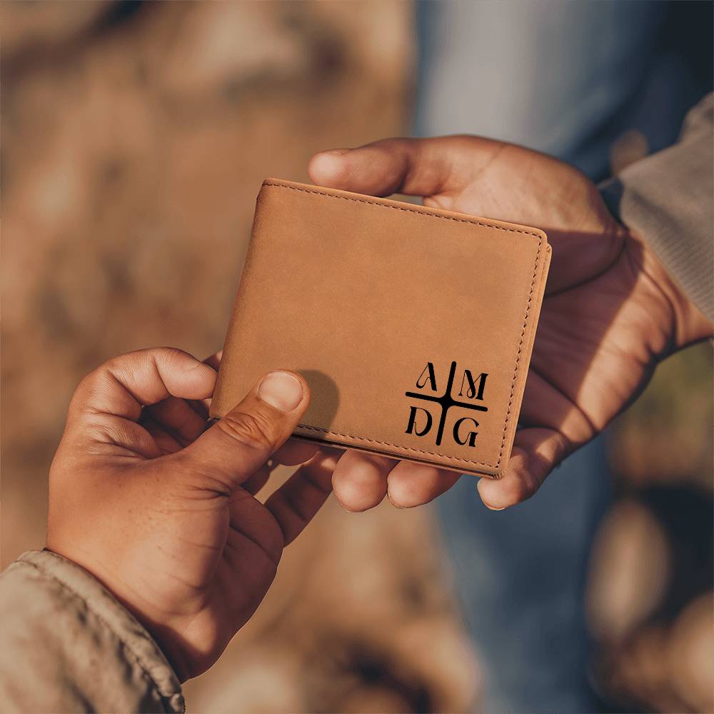 ShineOn Fulfillment Jewelry Leather Wallet AMDG Leather Wallet