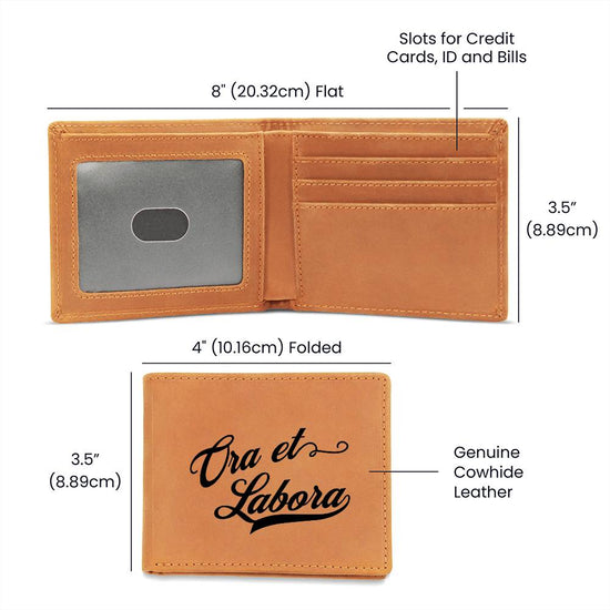 ShineOn Fulfillment Jewelry Leather Wallet Ora et Labora Leather Wallet