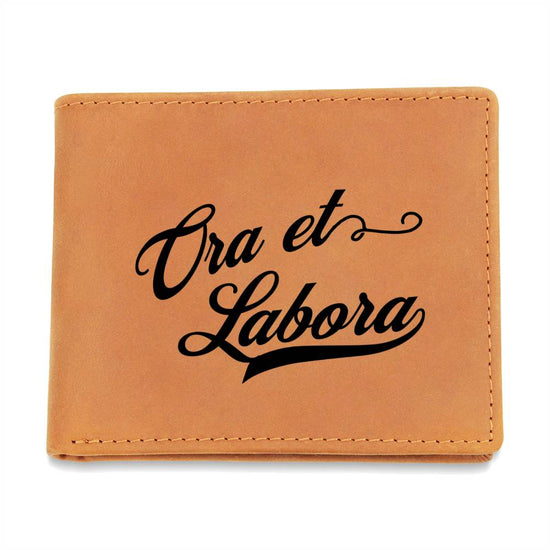 ShineOn Fulfillment Jewelry Leather Wallet Ora et Labora Leather Wallet