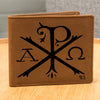 ShineOn Fulfillment Jewelry Personalized Chi-Rho Graphic Leather Wallet