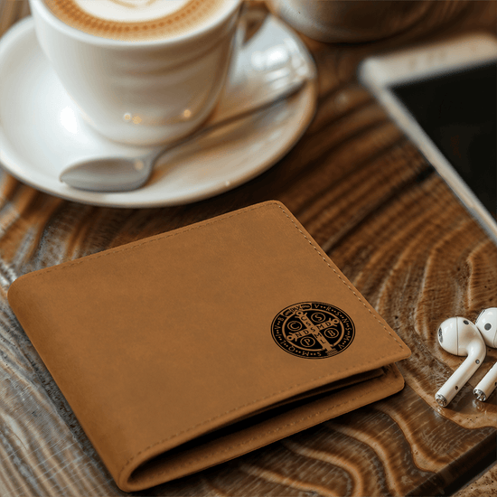 ShineOn Fulfillment Wallets Leather Wallet Minimalist Benedictine Leather Wallet