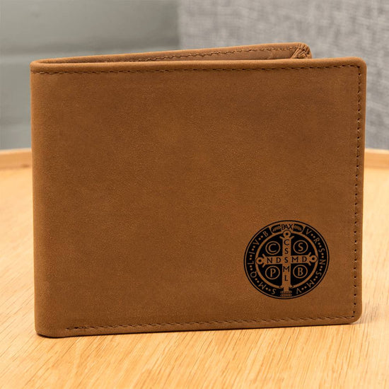ShineOn Fulfillment Wallets Leather Wallet Minimalist Benedictine Leather Wallet