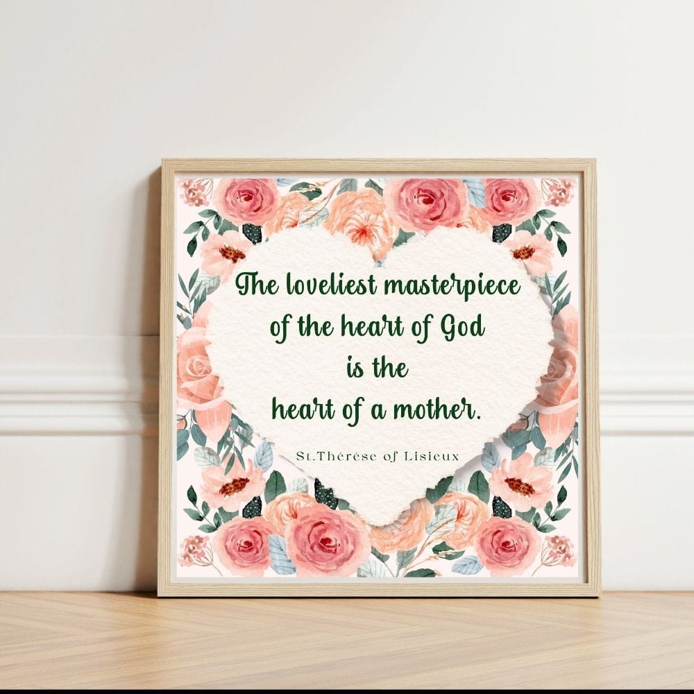 teelaunch Poster Matte "Heart of a Mother" Rose 12x12 Matte Print