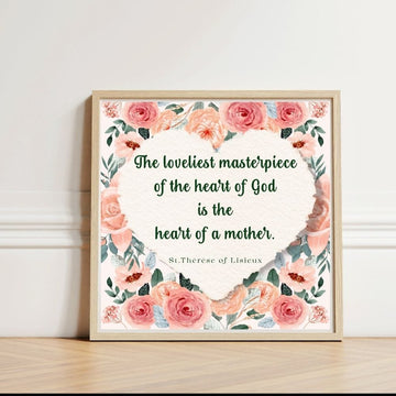 teelaunch Poster Matte "Heart of a Mother" Rose 12x12 Matte Print