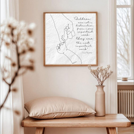 teelaunch Poster Matte The Most Important Work - 12x12 Line Art Matte Print