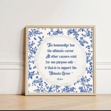 teelaunch Poster Matte The Ultimate Career Blue Chinoiserie 12x12 Matte Print