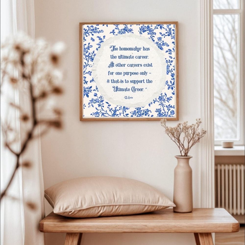 teelaunch Poster Matte The Ultimate Career Blue Chinoiserie 12x12 Matte Print